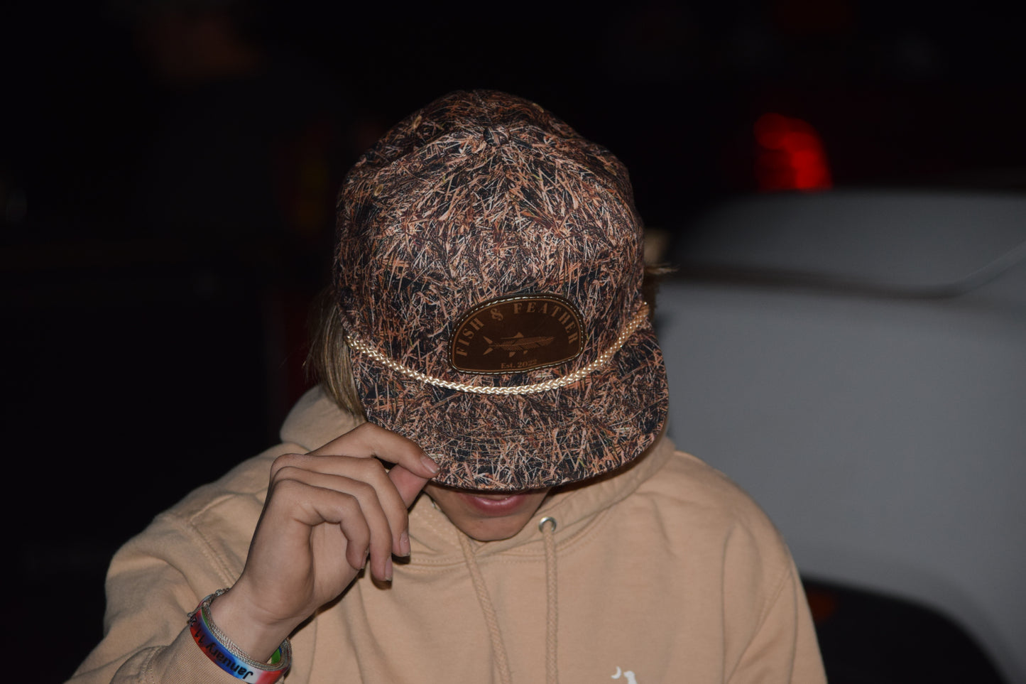 Pinestraw Camo Rope Hat