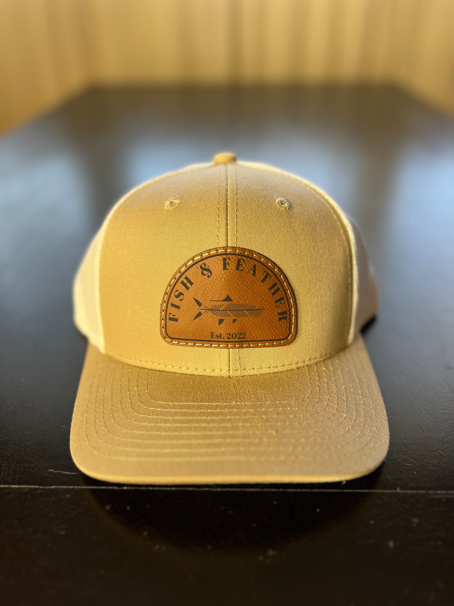 Khaki/White F&F Trucker Mesh Hat