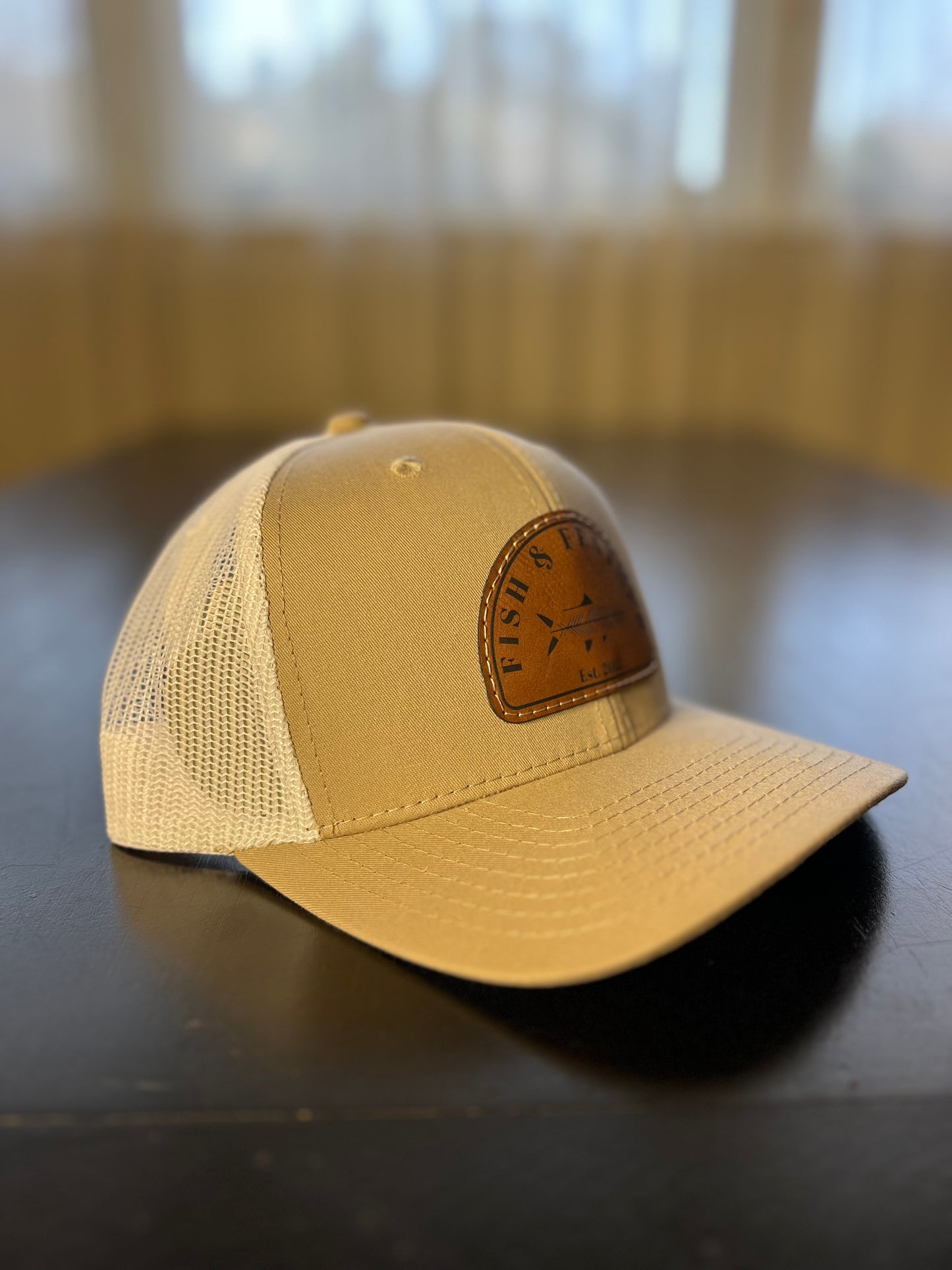 Khaki/White F&F Trucker Mesh Hat