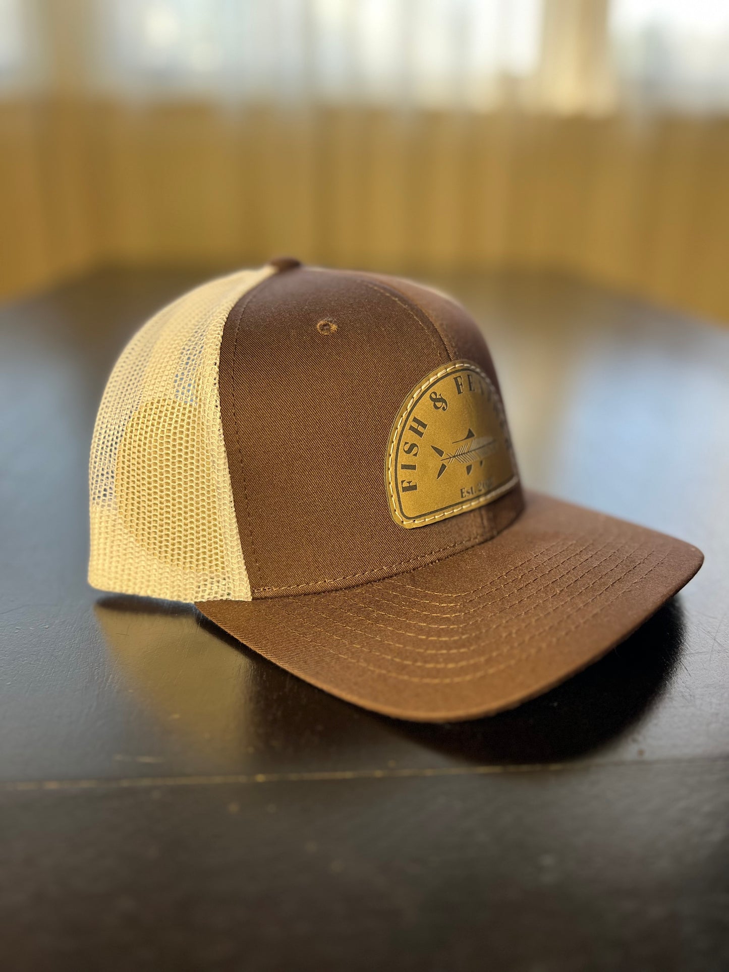 Brown/White F&F Trucker Mesh Hat